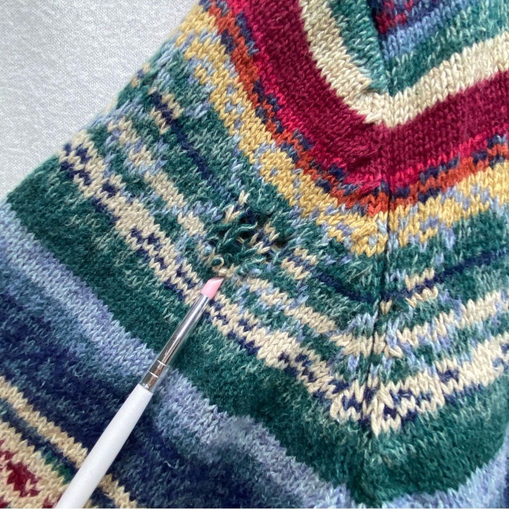 Vintage Tiara International Large Multicolor Knit Zip-Up Sweater/Cardigan READ - Picture 10 of 10